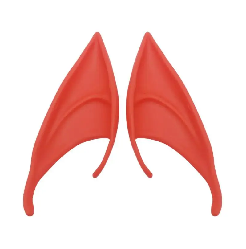 Halloween Latex 10cm 12cm Green Red Night Luminous Skin Elf Ears Cosplay