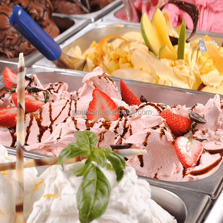 ice cream display freezer popsicle cases 24 pans Italy style curved back sliding door with