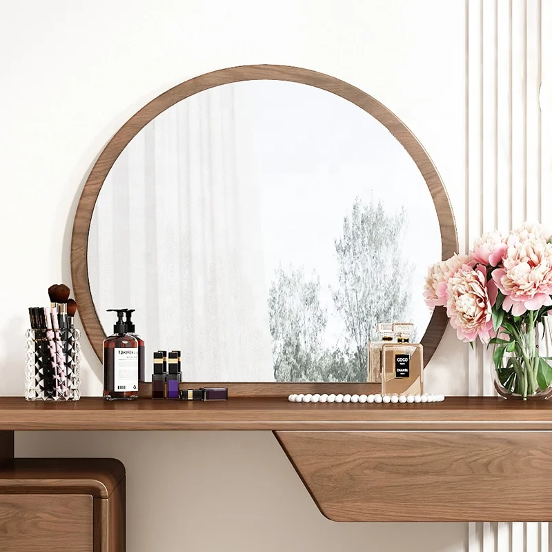 Round Mirrored Storage Master Bedroom Furniture Dressing Table Designs Modern