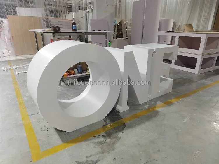 Свадебный поставщик 3D гигантский один буквенный стенд большие акриловые буквы алфавит