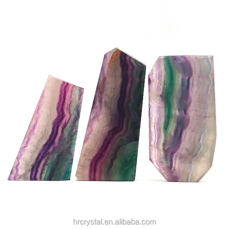 159 Wholesale Crystals Healing Stones Crafts Natural Rainbow Fluorite Crystal Freeform
