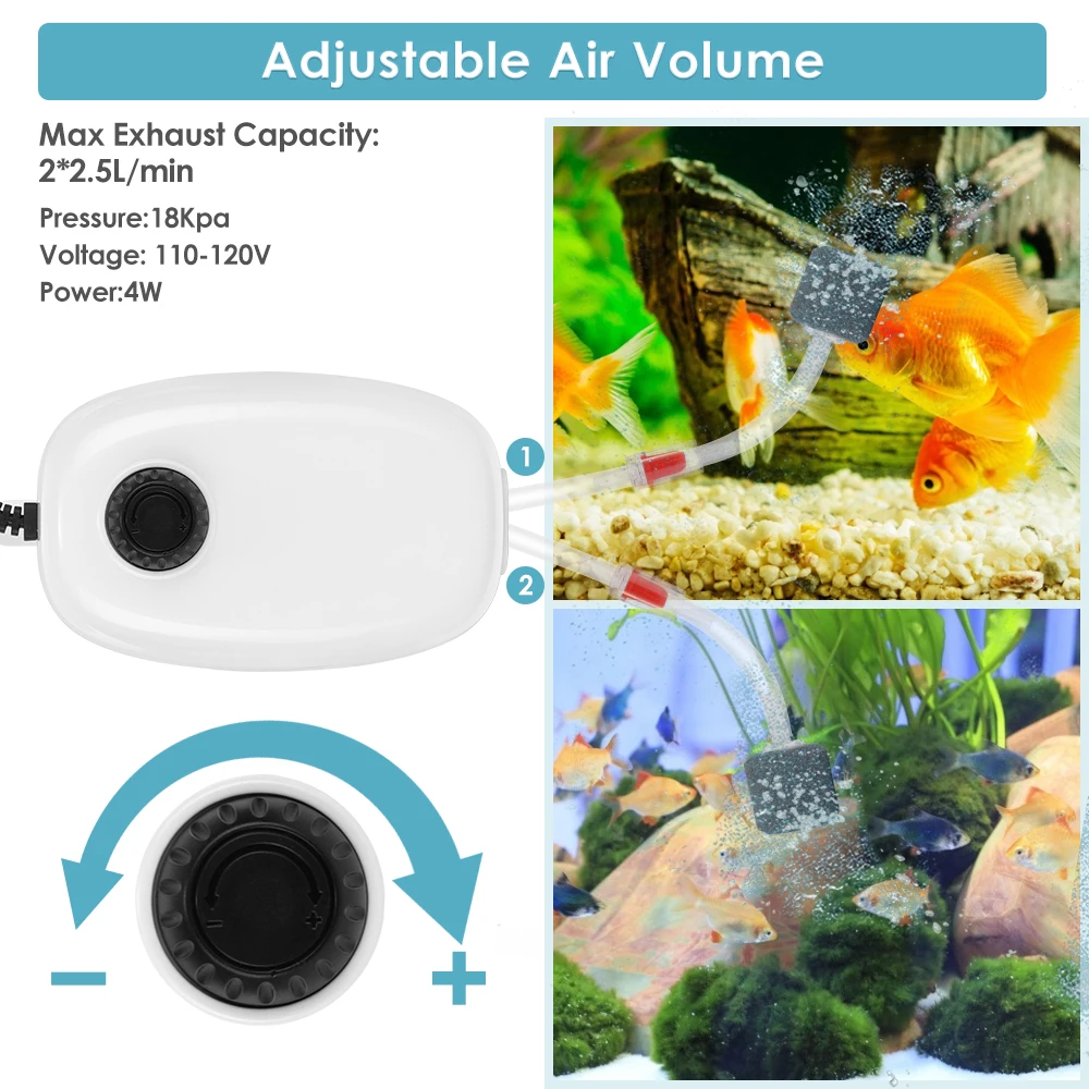 Quiet Fish Tank Oxygen Pump Portable Mini Usb Aeration Aquarium Air Pump