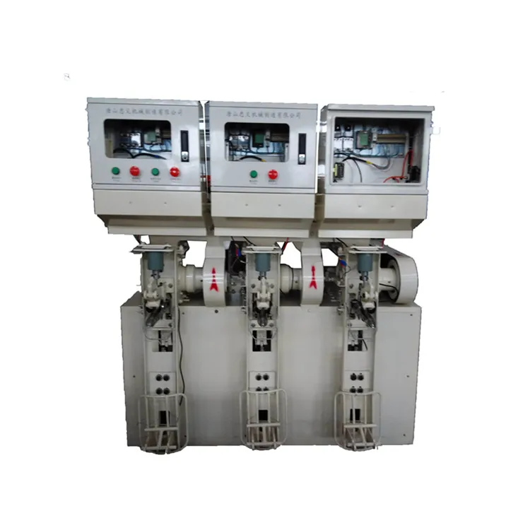 Stationary 50kg bag china double valve mouth cement packing machine