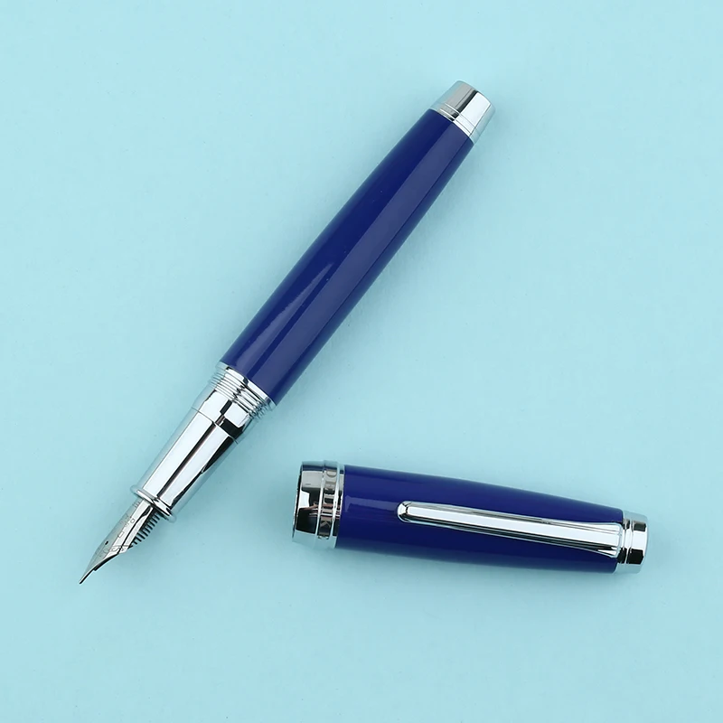 MAJOHN New Moon 3 Enchantress Blue Fountain Pen Metal Color Baking Paint Extra Fine Art Nib Student Pen made in China