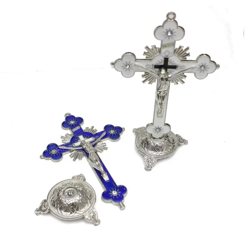 
Plum metal cross Jesus Christ bitter church icon decoration office home religious supplies 