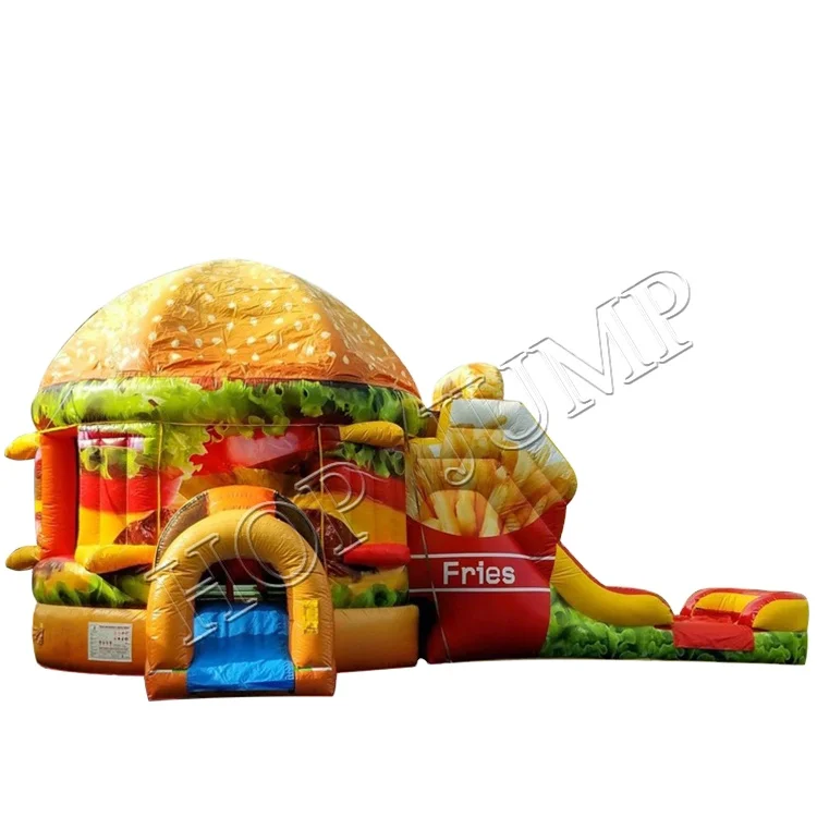 Hamburg  Yellow Jumping Castle Water Slide Toys Outdoor Bounce House With Slide Combo For Kids and Adults