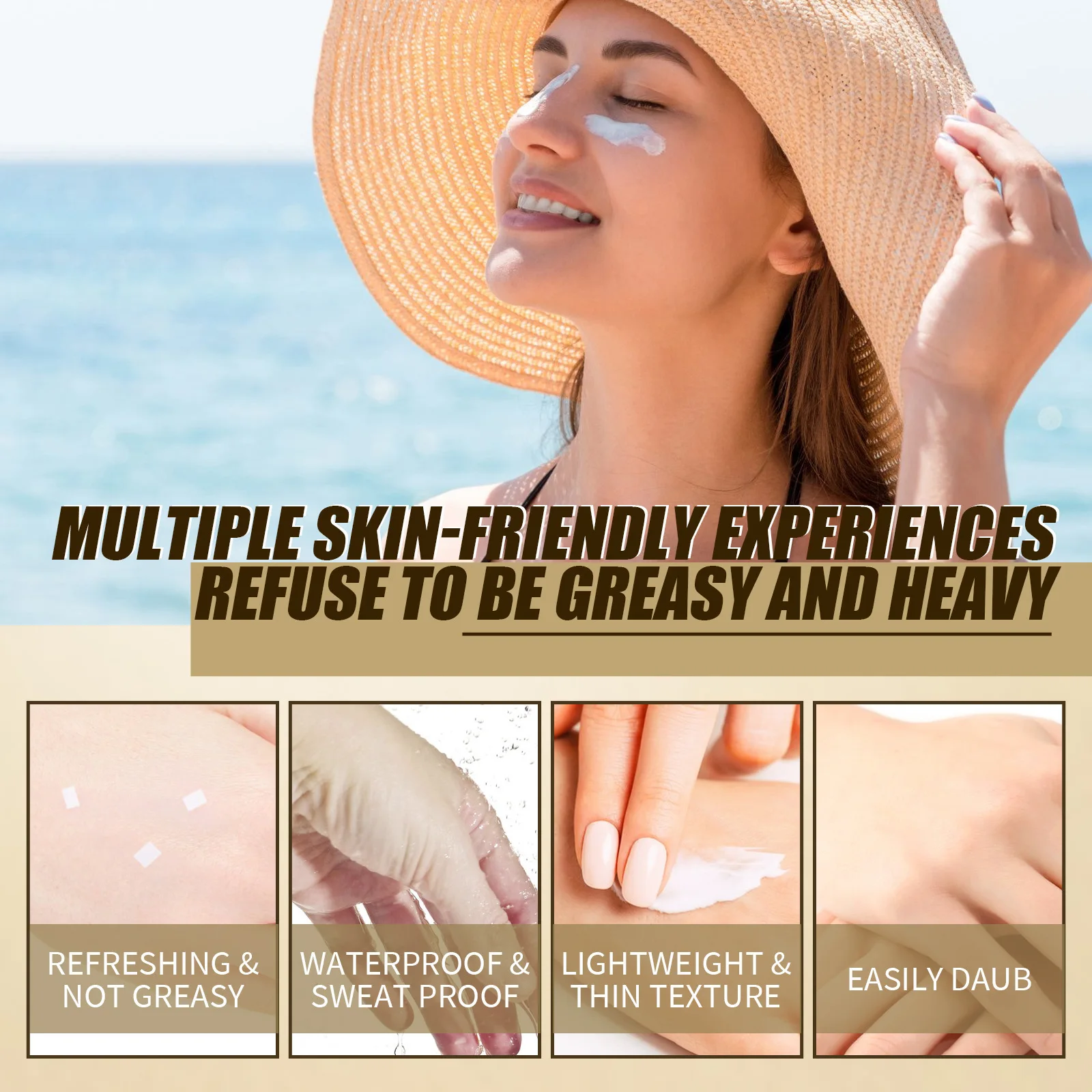 Private Label Sunscreen Cream SPF 50 SPF90 Sun Uv Sunblock UV Protection Sunscreen Cream in The Car Sunscreen Free Shipping