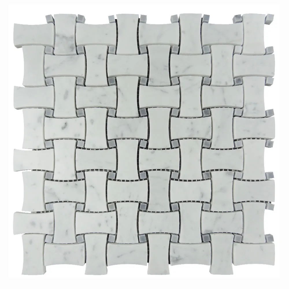 Fishbone Stone Marble Mosaic Tile Mosaic Shower Room Shaped Floor Tile