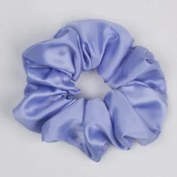 Wholesale Silk Scrunchies Hair Elastic Bands Ties Ponytail Holder Women Silk Hair Scrunchies Silk Customised