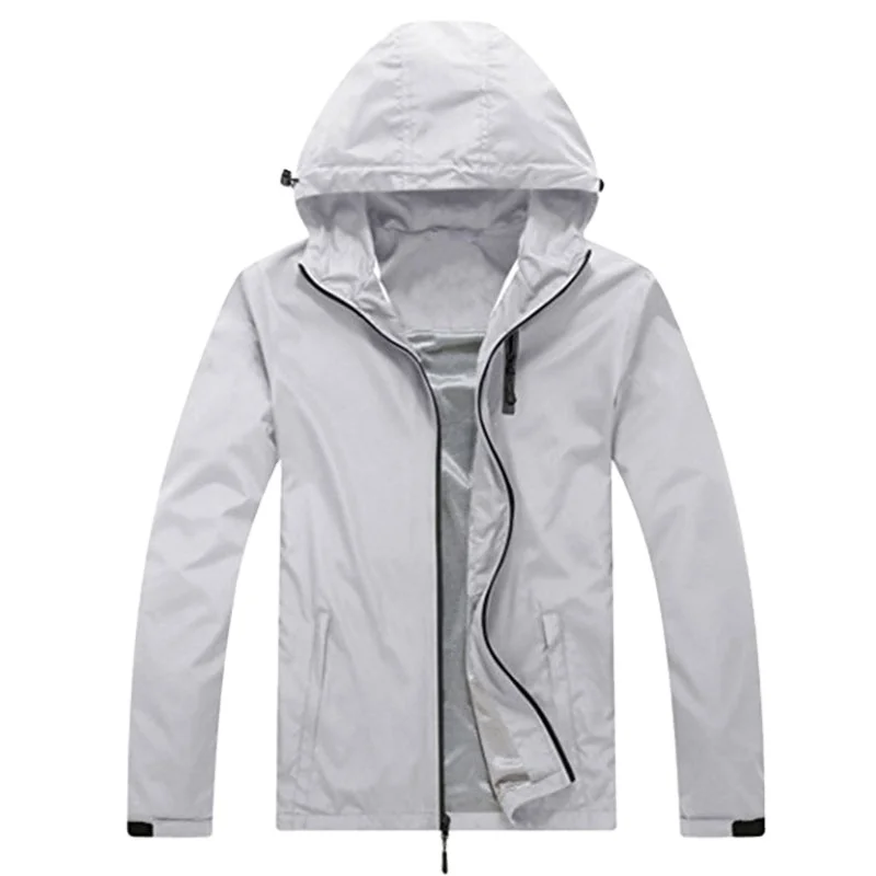 2021 high quality Custom waterproof nylon high quality jacket thin windbreaker men rain jacket with hood