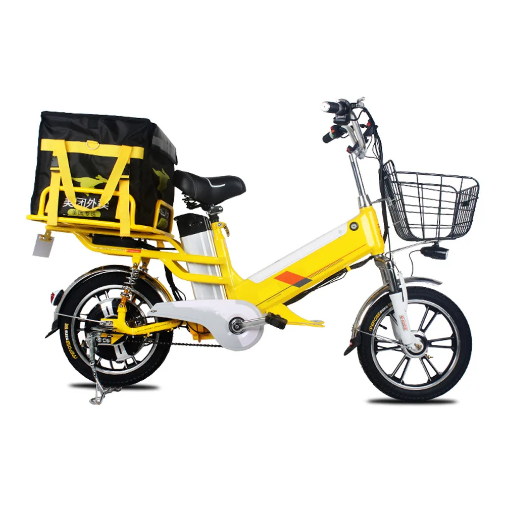 
E bike 48v battery 20A 350W 16 inch tire delivery electrical bicycle anti-theft snow bike electric bike 