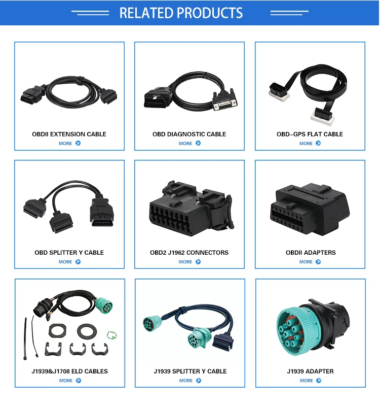 OEM ODM OBD2 OBDii 16 pin male to female Connector cable Y cable