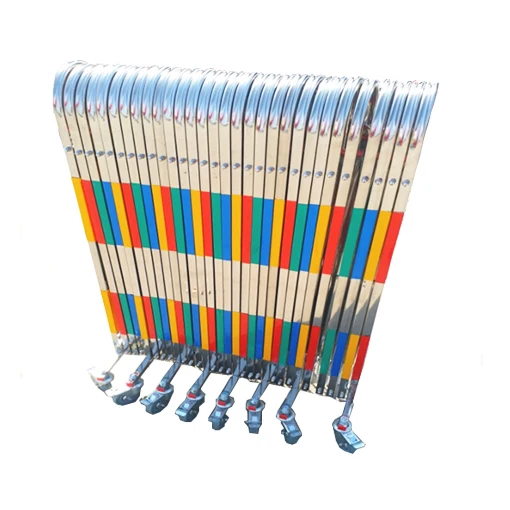Expandable accordion traffic barrier Stainless steel  driveway mobile foldable safety fence