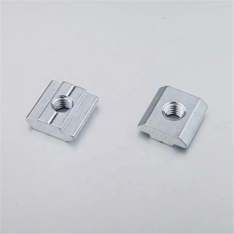 Nut 2A08.AA.01 High quality Zinc plated steel T slot nut for aluminum profile slot 8 slide hammer nut