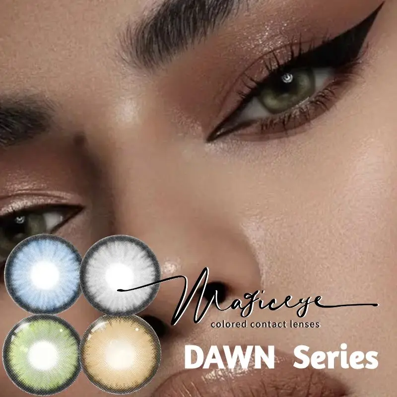 dawn Factory Price Alaska Series Yearly Color Contact Lenses Volcano Gray Coloured Contacts Natural Blue Eye Contacts