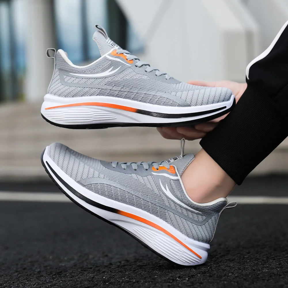 China Manufacturers Lace up Walking Shoes Breathable Durable Sport Shoes Trendy Fashion Best Running Shoes