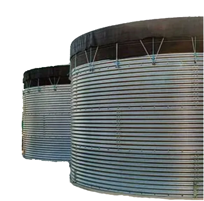 
500 m3 Steel water tanks for irrigation and aquaponics greenhouse 