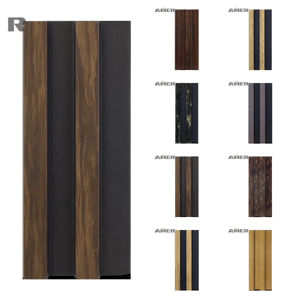 150mm 200mm 300mm Acoustic Fluted pvc Marble Pu interior Decorative Other Stone Interior 3d ps Wpc Pvc Boards wall panels