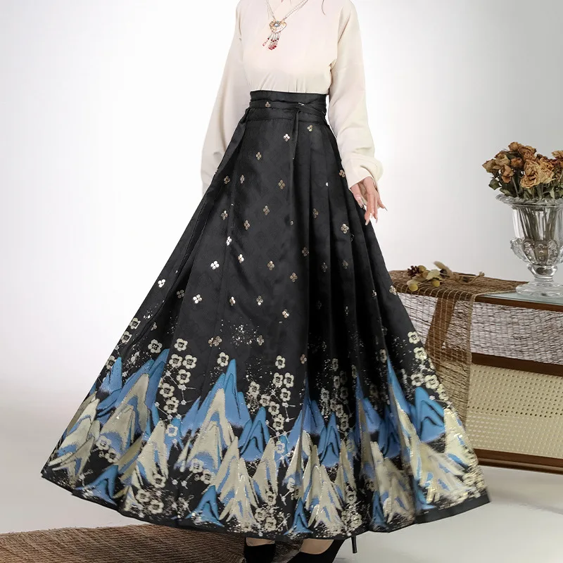 Traditional Design Hanfu Chinese Embroidery Beautiful Landscape Patterns Hanfu Comfortable Daily Hanfu Women Chinese Traditional