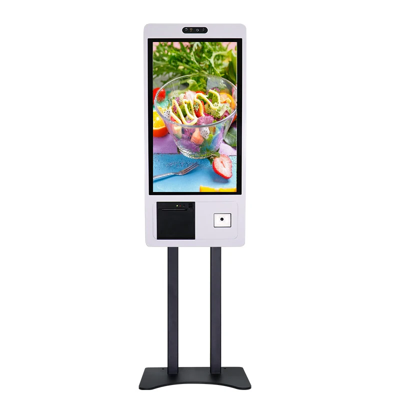 24 inch KFC order lcd advertising video display self service touch kiosk machine