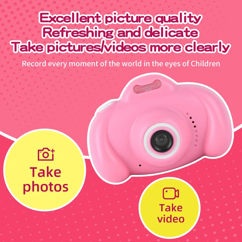 2021 HD 1080P Photo Stickers Video Camera for Christmas Birthday Gift Children Dual Lens Digital DV intstant Camera