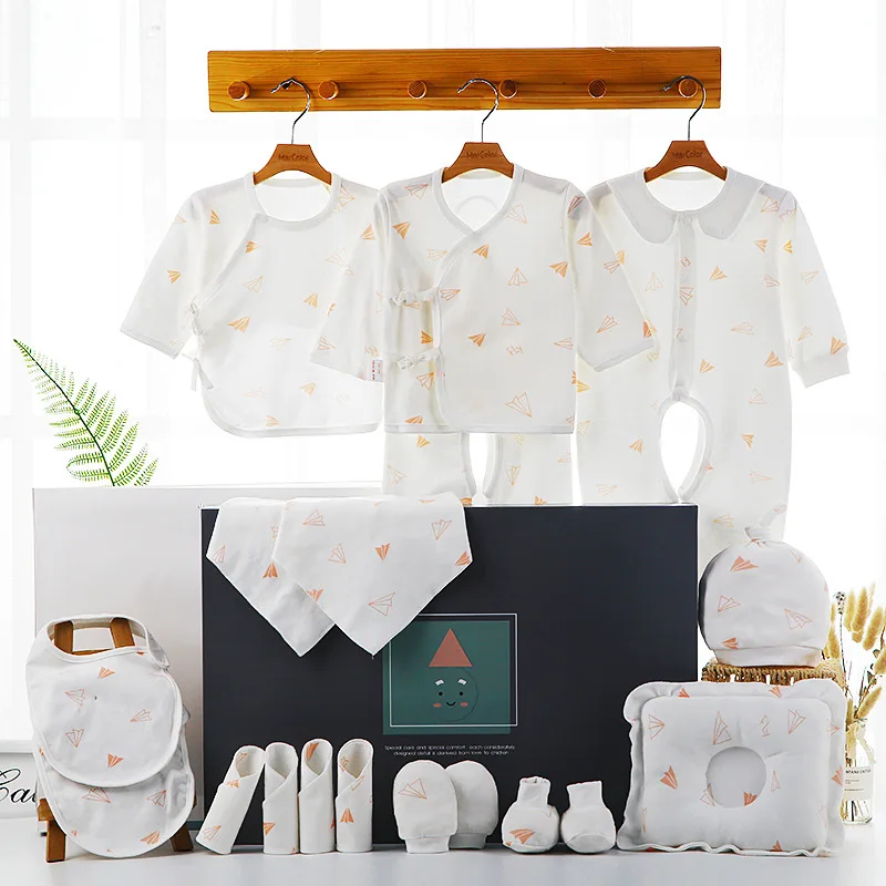 Newborn gift set box baby clothes 100% Cotton Full Moon new born baby girl boy clothes sets 0-6 months