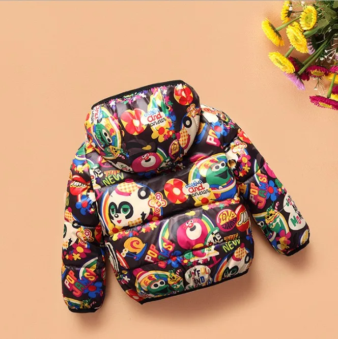 
Winter kids Cotton Coat Baby Hooded coat Infant jacket 