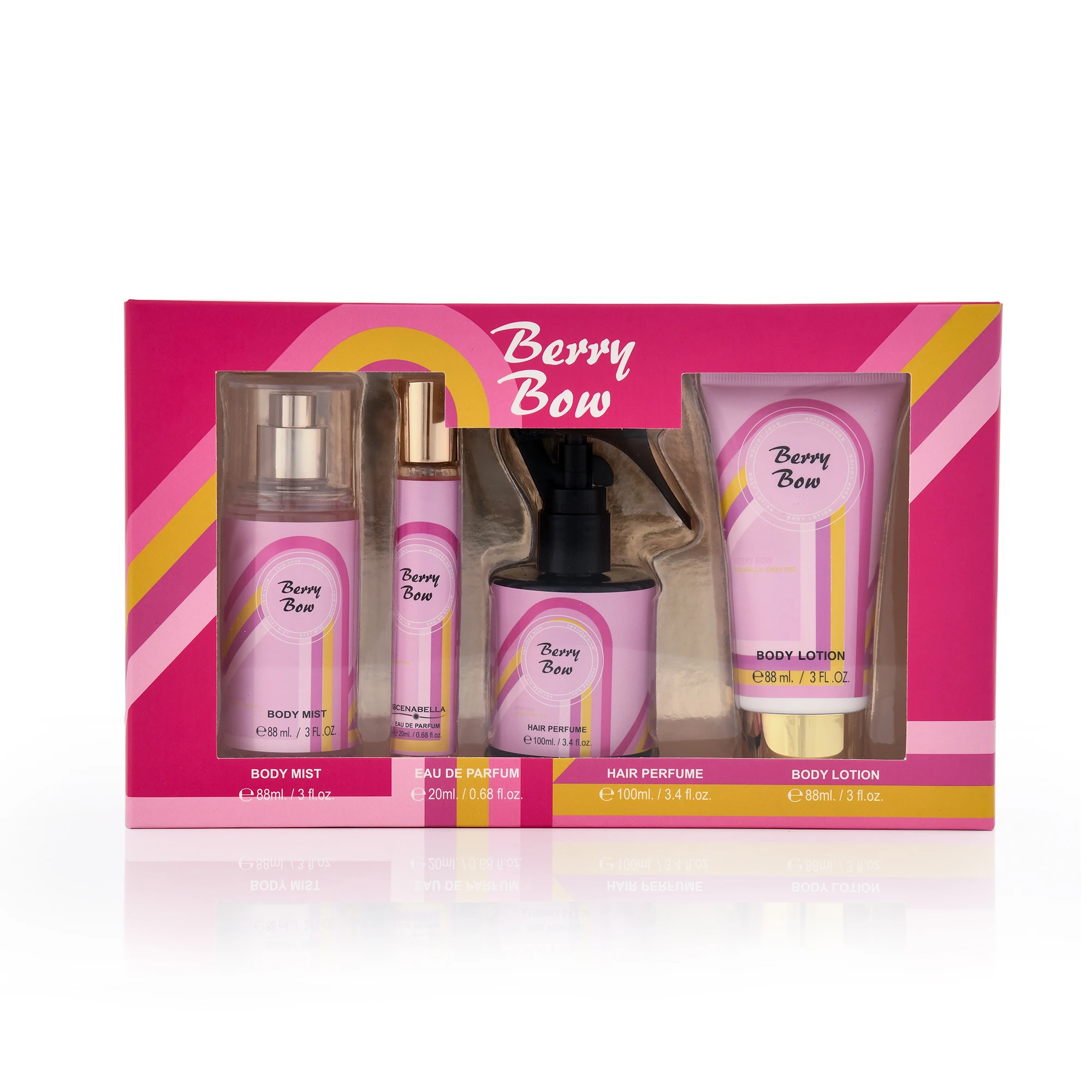 Hair Care Perfume High Quality Fragrance Berry Bow Gift Sets For Women