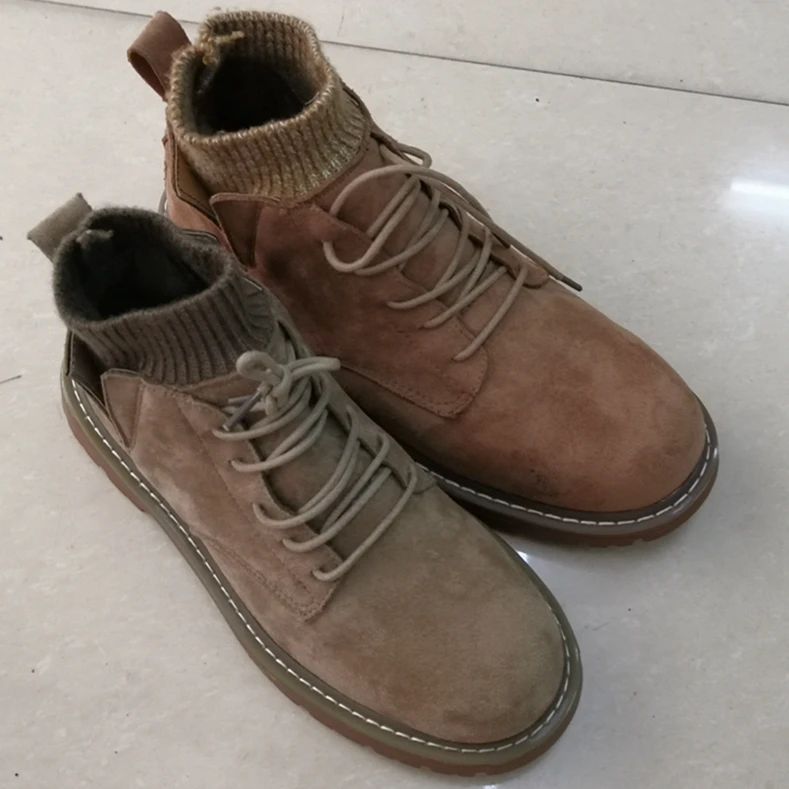 Мужские кожаные ботинки на заказ коричневые