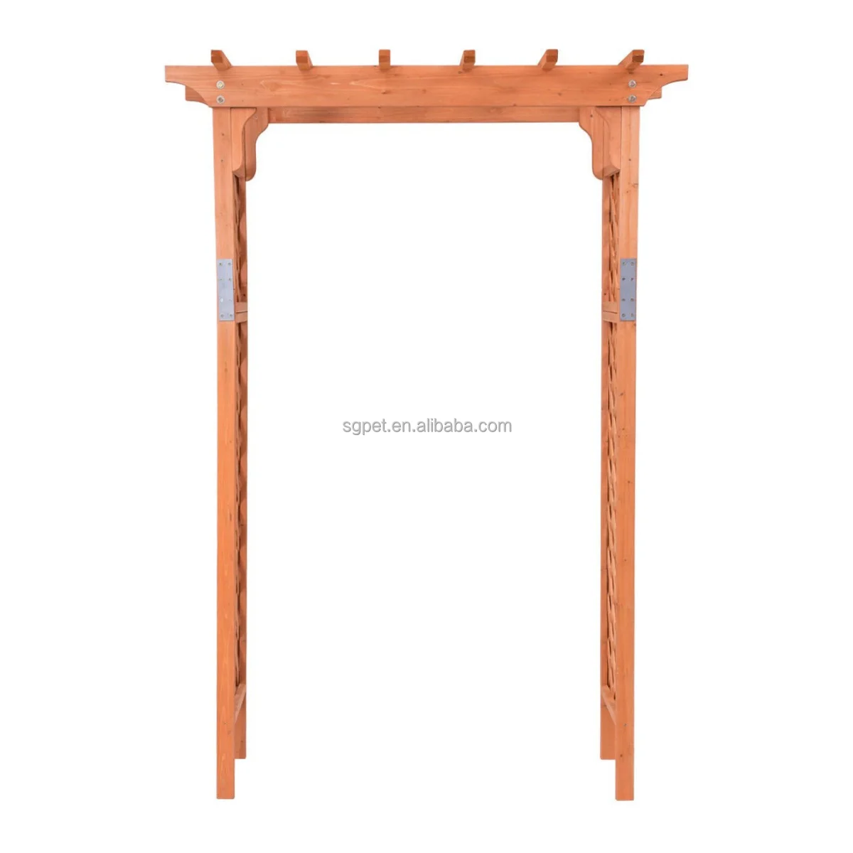 Outdoor Wooden Cedar Arbor Arch Pergola Trellis Wood Garden Yard Lattice Wedding Arch Climbing Plant Support Outdoor Garden