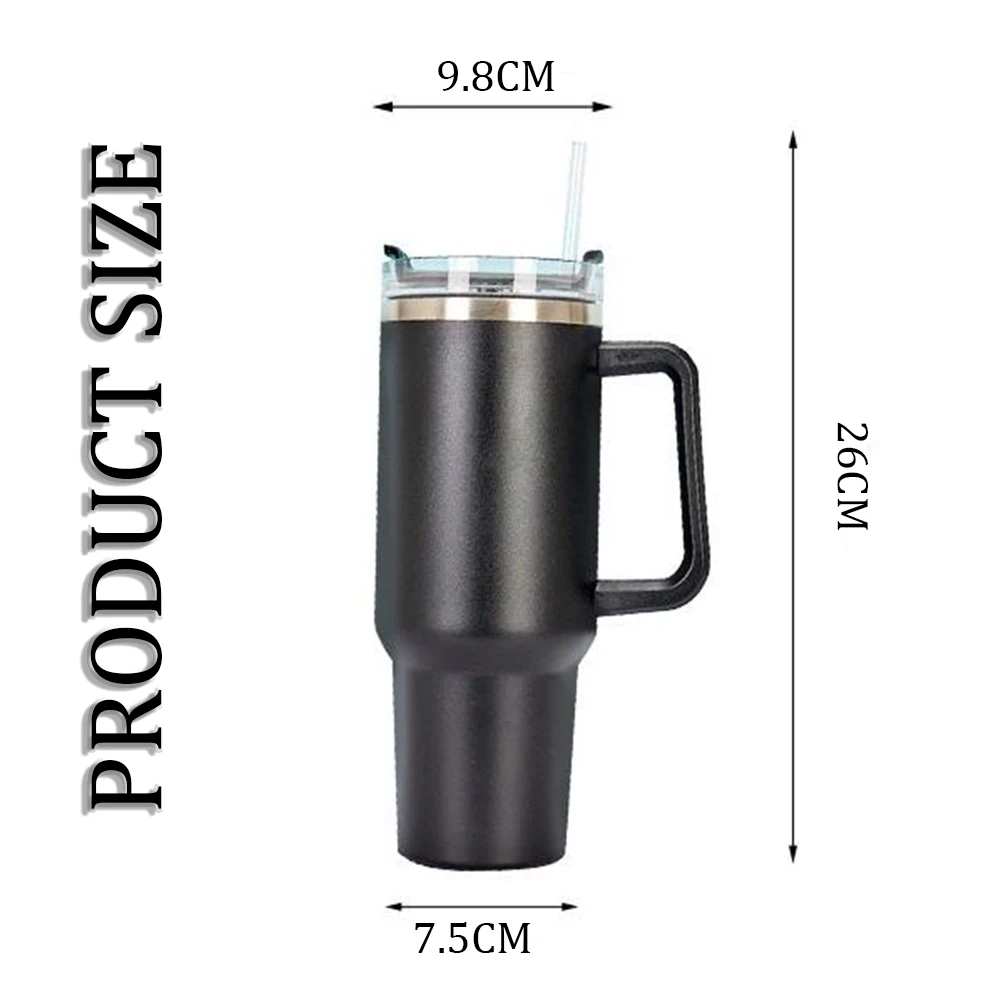1200ml 40oz Good Quality Stainless Steel Double Walled Coffee Mug Tumbler Cups with Handle