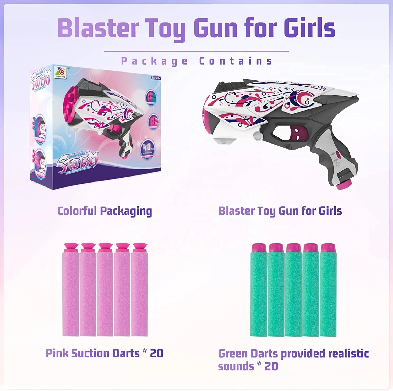 Toy Gun Soft Bullet Mini Blaster Gun Toy Pistol Foam Dart Blaster Kids Guns For Girls Boys Outdoor Play Toys