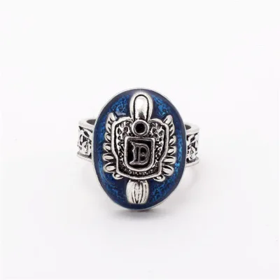 Hot America drama The Vampire Diaries Rings damon Elena Gilbert Daylight Rings Vintage Crystal Ring With Blue Lapis