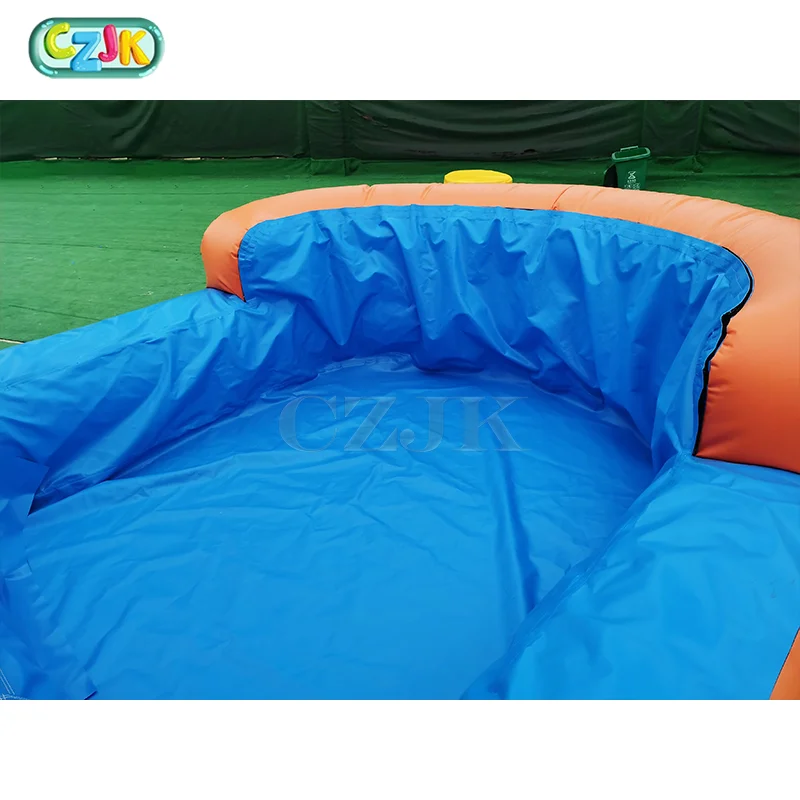 18 ft commercial wet dry orange water slide inflatable pool slide sea breeze wave inflatable water slide