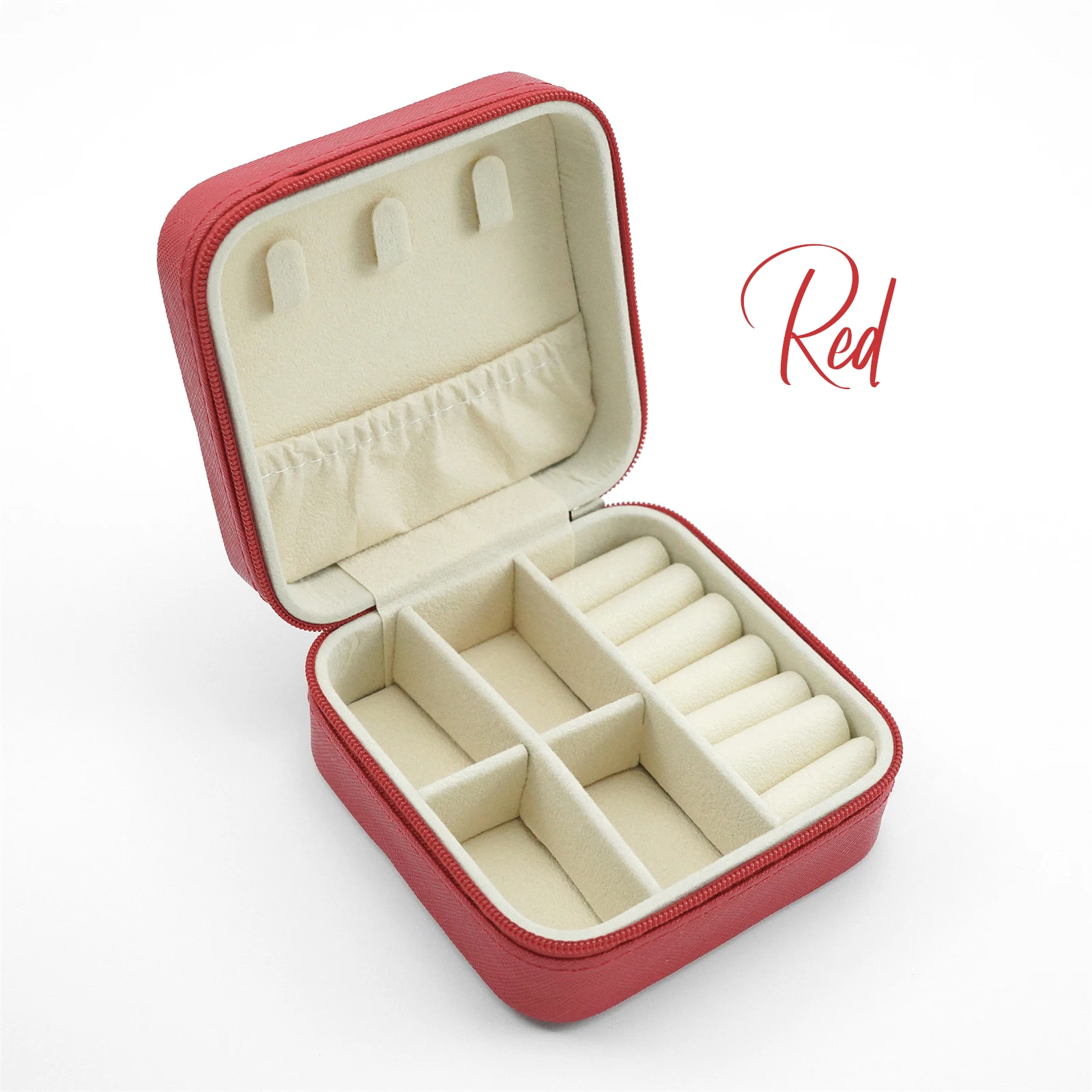 FADELI Women Girls Small Earrings Ring Earring Necklace Pu Jewellery Case Travel jewelry Box Leather Jewelry Organizer