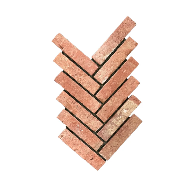 New Design Mesh Backed Brick Sheets Reclaimed Brick Slips Thin Brick on Mesh Net for Wall Decoration