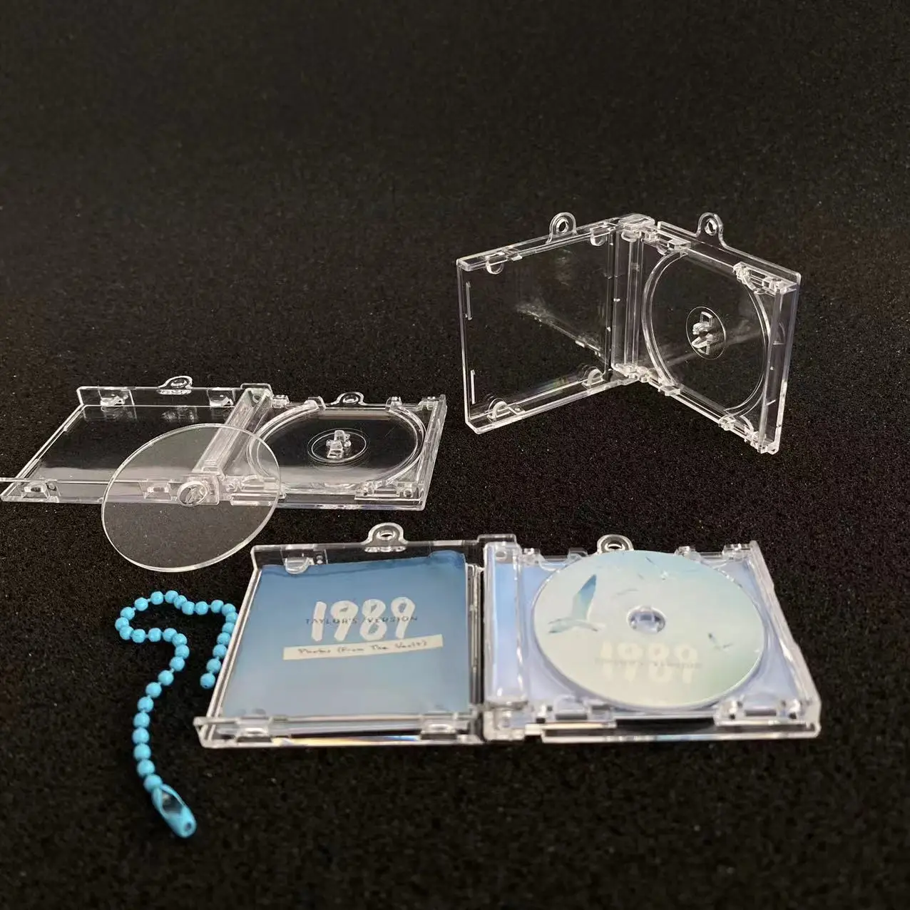 llavero jewel music r album cover disc keyring key chain acrylic custom nfc dvd keychain box mini cd cases