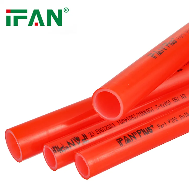 IFAN PEX Pipe PERT Plumbing Materials Red Customized Meters Logo Floor Heating Water Pipe