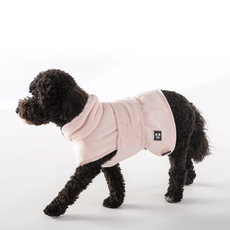 LS Customize Dog Drying Coat Microfiber Fast Drying Ultra Water Absorbent Dog Bathrobe Thick Dressing Gown