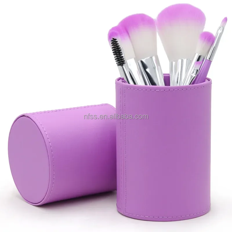 Novel Design Low Price Beauty Makeup Tools Cosmetic Brushes 10Pcs Color Changing Make Up Brush Set With Holder Bucket Case Bag