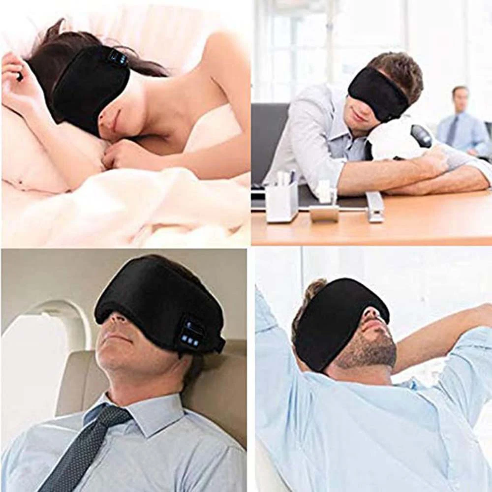 Wireless Bluetooth Eye Mask Elastic Breathable Headband 3D Sleeping Headband Over  Ear Hairband Earbuds Music Sleeping Eye Mask