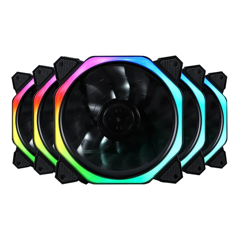 High Flow Computer Case Cpu Fan 120mm Cpu Cooling Fan For Gaming Case Micro Atx Case Pc Tower Fixed Colors