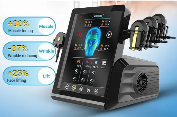 Newest EM RF skin lifting EMS sculpting EMRF and facial muscle stimulation machine for forehead & neck
