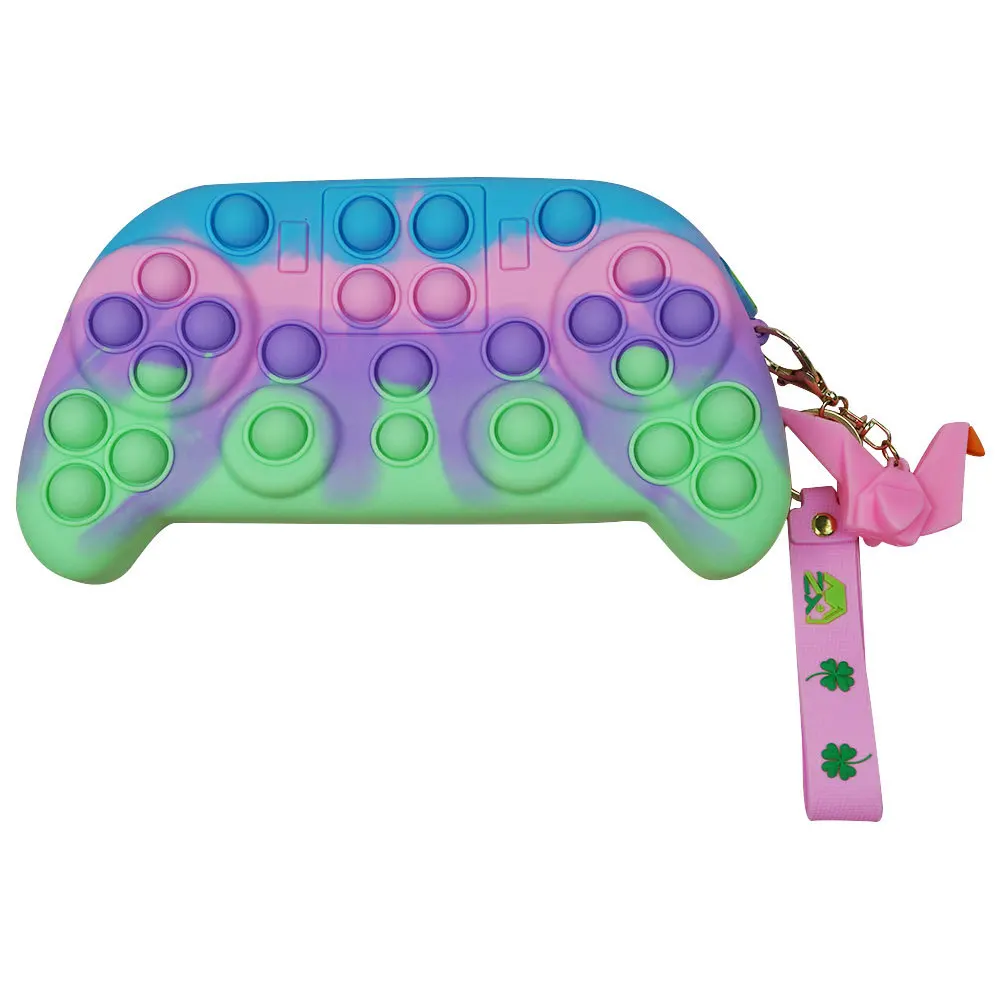 Factory custom silicone pencil case silicone game console handle storage bag