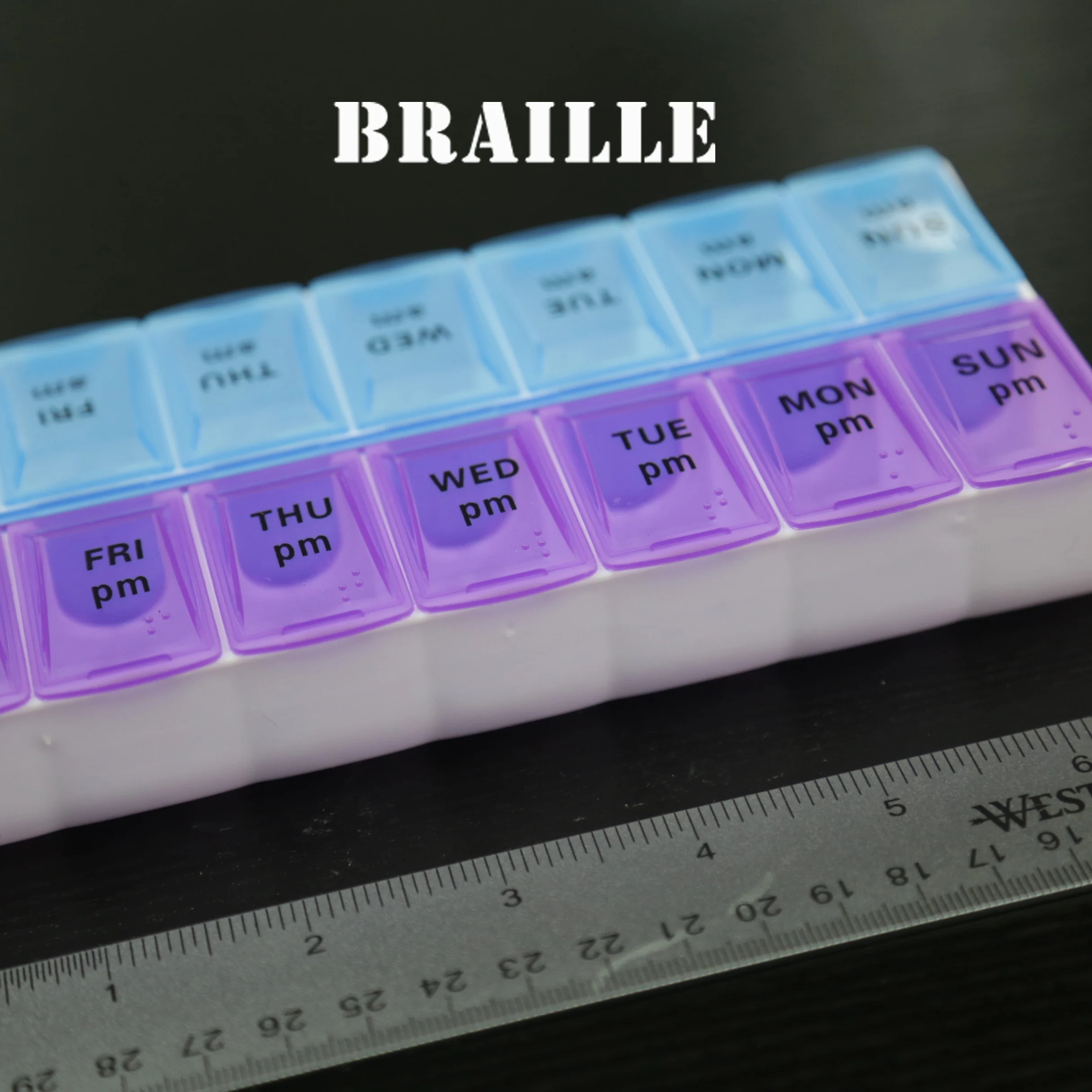 Weekly Pill Organizer, 7 Days Portable Travel Pill Box, Large size Plastic Pill Box