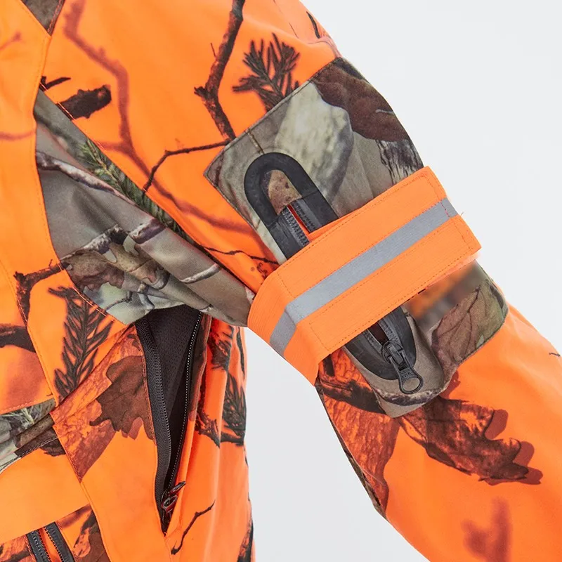 
Fashion waterproof orange camo hunting clothes for men 