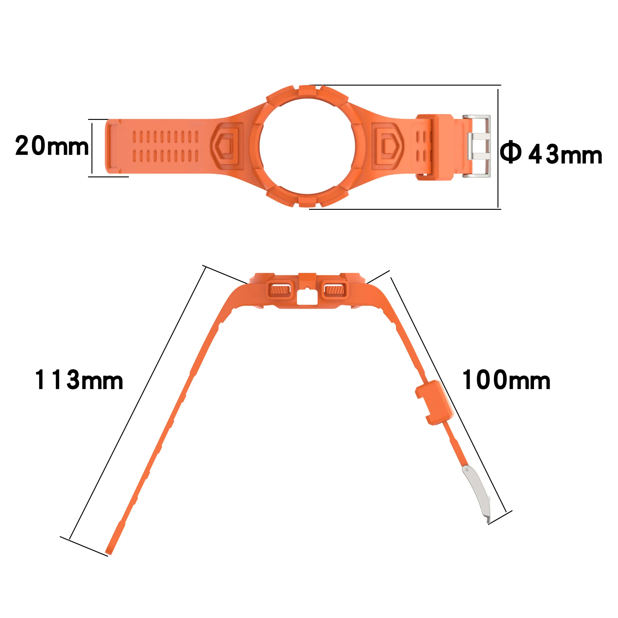 Eraysun Integrated One Loop Watch Belt TPU Material Watch Band For Samsung Galaxy Watch 7 FE Strap