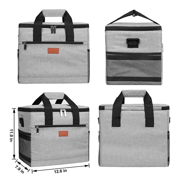 Custom Collapsible Thickened LeakProof Beach Travel Picnic Insulated Tote Bag Cooler