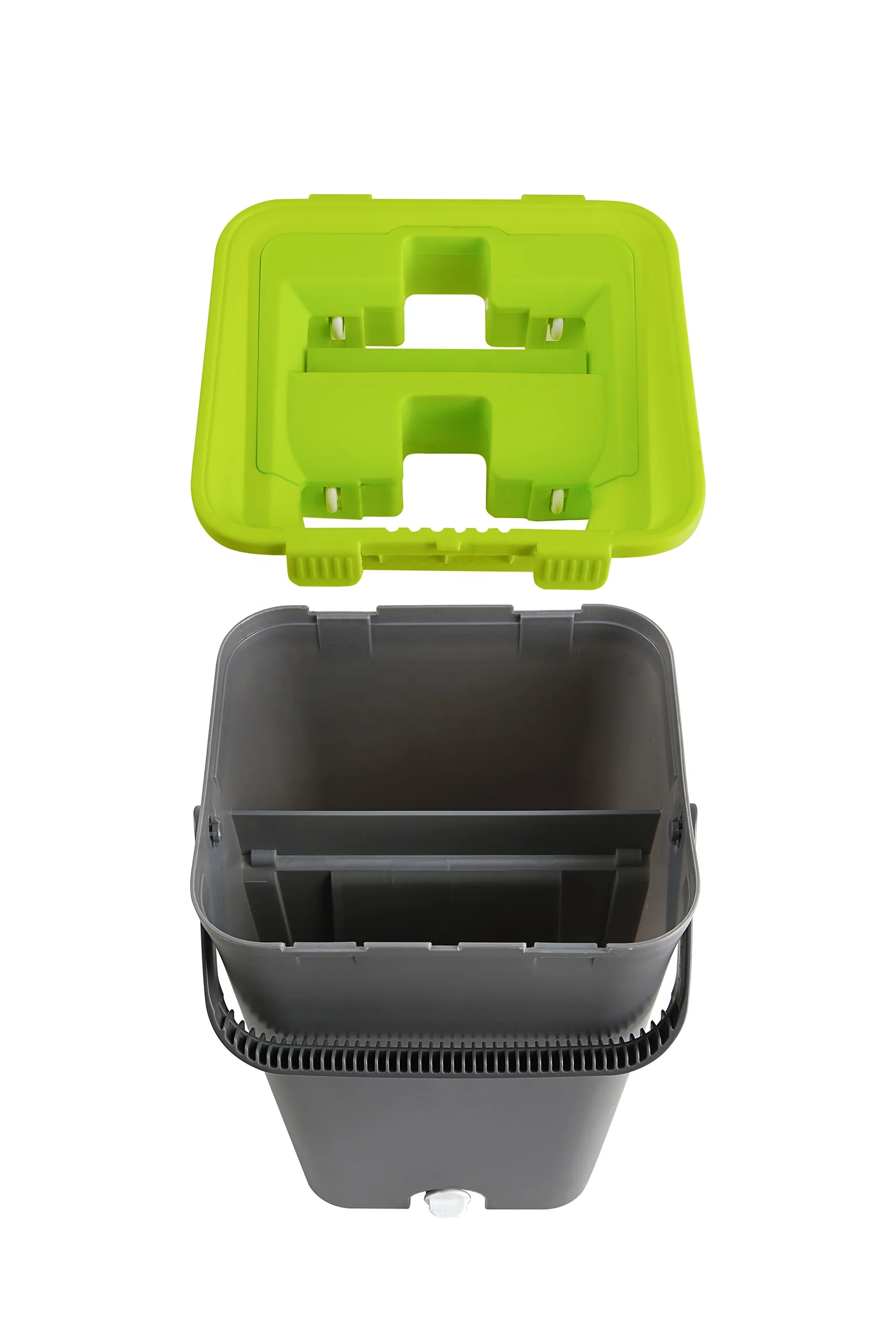 Factory 2 Mop heads Squeeze Mop Cleaning Microfiber Flat Mop And Bucket set