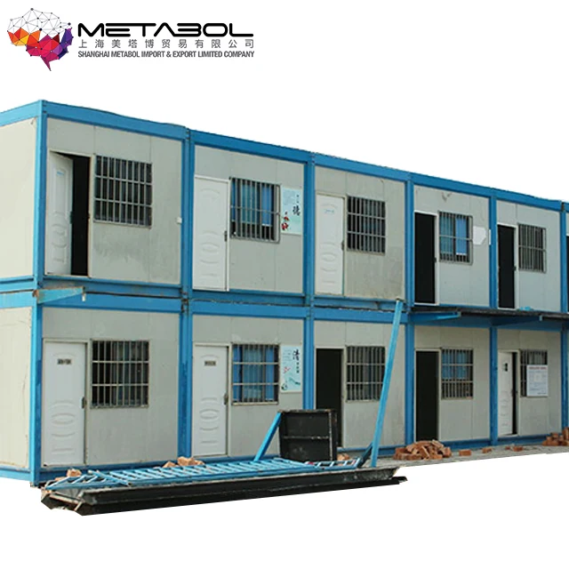 Prefab House 2 Floors  -  PPGI with Glasswool, Dimensions 6055x2435x5792mm Fire Resist and Fast Assembling mobile 2020